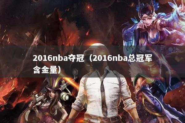 2016nba夺冠（2016nba总冠军含金量）